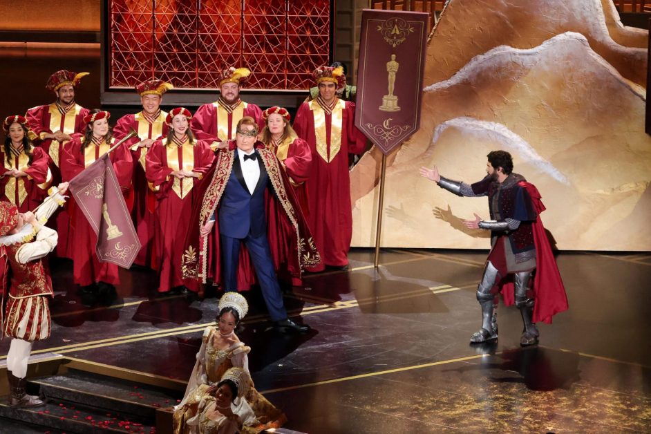 Josh Groban Serenades Conan O’Brien as He Accepts a Pretend Oscar in Grand Fashion: ‘Even the Haters Can’t Hate Number One’