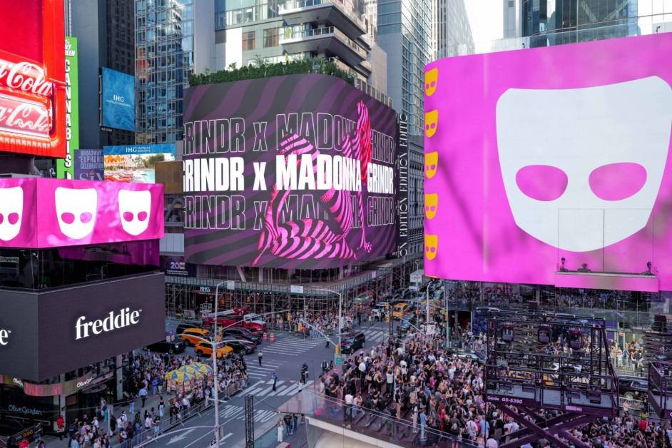 Madonna transforma Times Square en fiesta de Mes del Orgullo con show sorpresa de Grindr