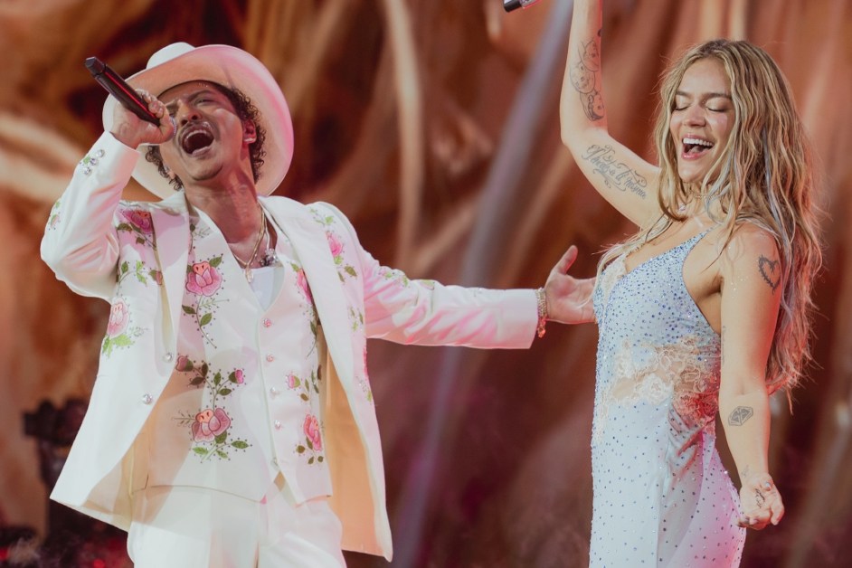 Karol G Brings Out Bruno Mars for Surprise Live Debut of ‘Still’ at L.A. Concert