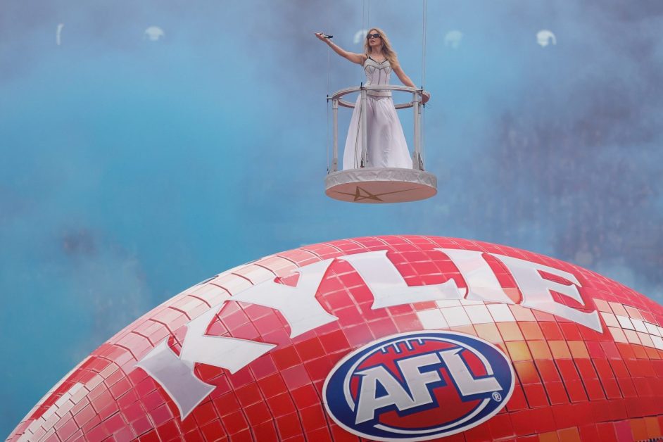 Kylie Minogue Delivers Hits, Surprise Guests and Pyrotechnics at AFL Grand Final