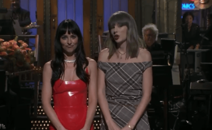 Taylor Swift Makes Surprise ‘SNL’ Cameo in Dakota Johnson’s Monologue