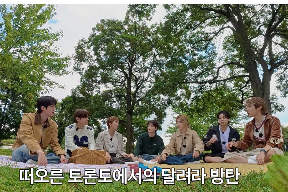 BTS Picnic in the Park, Reminisce About Childhood Lunches & Play Drop the Handkerchief on ‘Run BTS!’ Toronto Episode